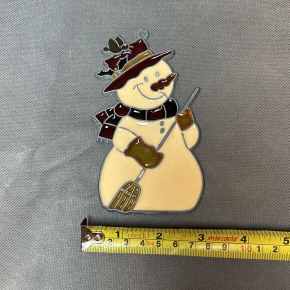 Lot 4 Suncatchers Vintage Halloween/Christmas Metal Stained Glass Retro - Picture 8 of 10